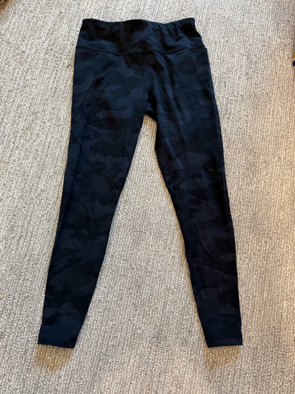 Sweaty Betty POWER Black Camo Leggings High Rise Compression Hidden Pocket Sz 8